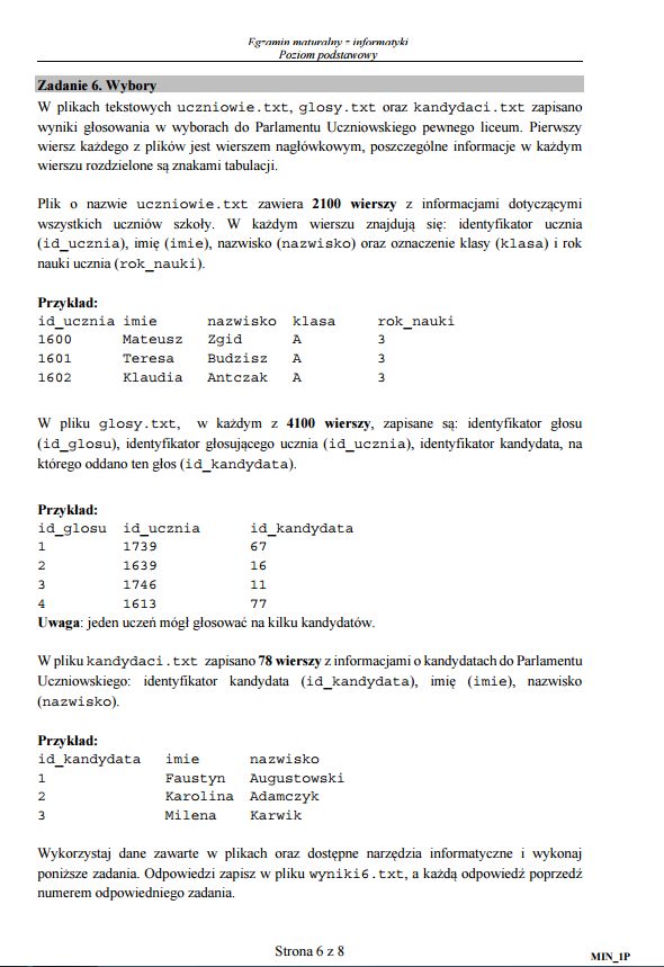 Matura 2017 informatyka. ARKUSZE poziom podstawowy, arkusz cz. 2