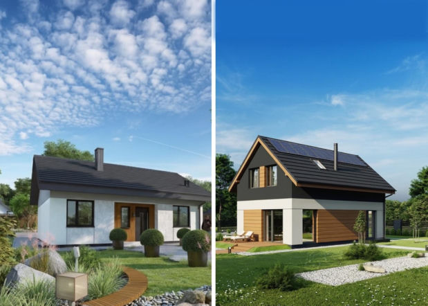 Projekt domu parterowego Ka252 i domu z poddaszem A111a/1