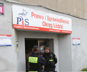 Atak w siedzibie PiS w Łodzi