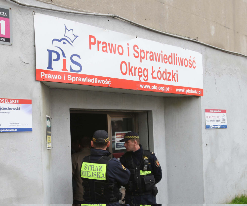 Atak w siedzibie PiS w Łodzi