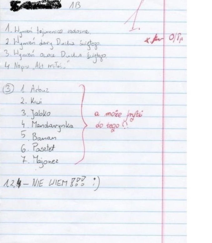 Nauczyciel płakał ze śmiechu jak sprawdzał. Te odpowiedzi z klasówek to HIT! [GALERIA]
