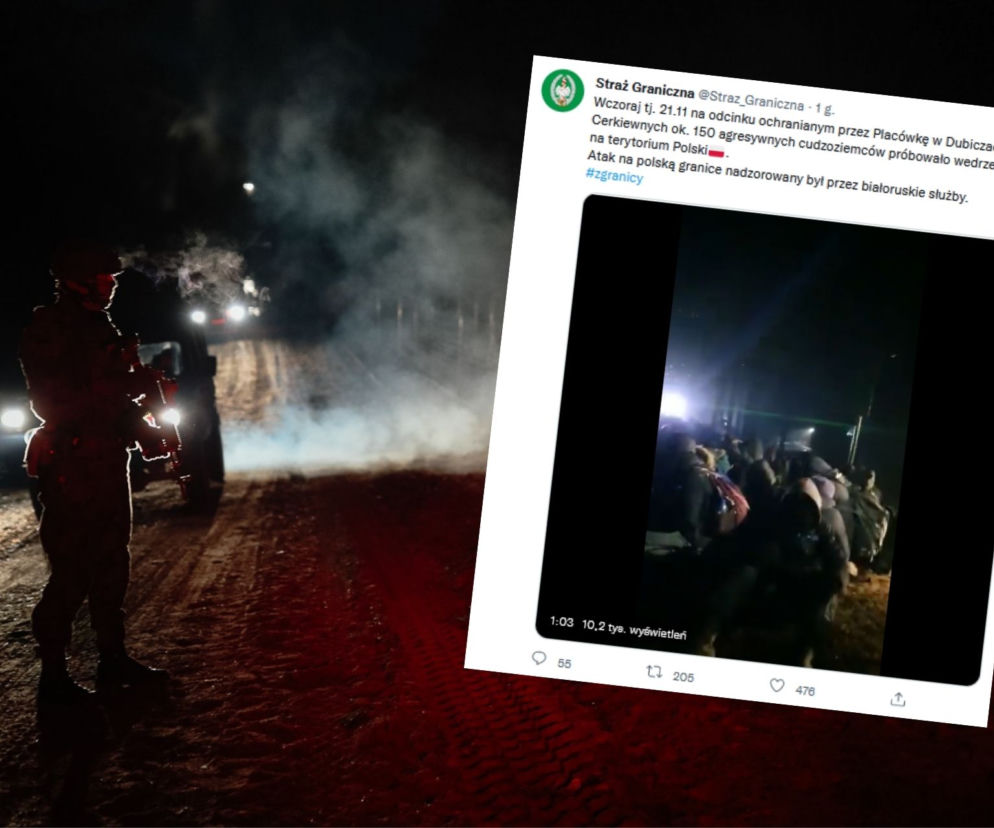 Dubicze Cerkiewne. Grupa około 150 agresywnych osób próbowało wedrzeć się do Polski [WIDEO]