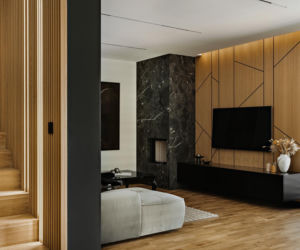 Między minimalizmem a złotym detalem. Elegancki dom w Katowicach