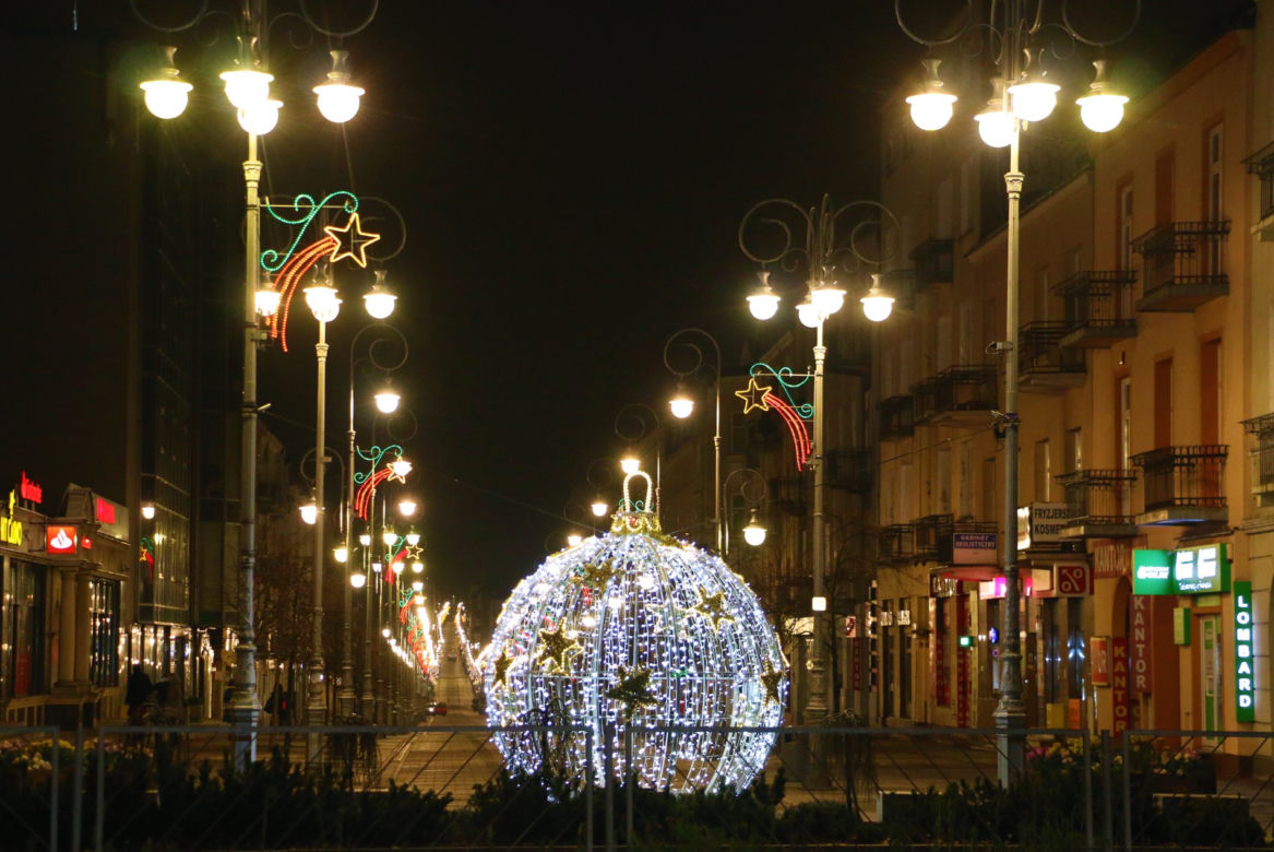 Kielce iluminacje świąteczne 2020