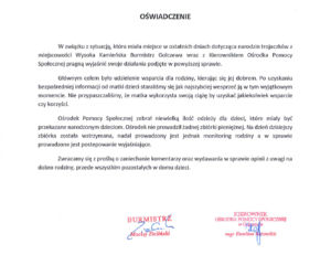 Fałszywe trojaczki. Ośrodek Pomocy Społecznej w Golczewie odniósł się do sprawy