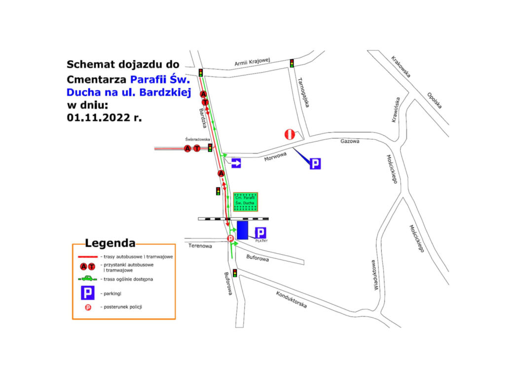 Jak dojechać na cmentarz przy ul. Bardziej we Wrocławiu?