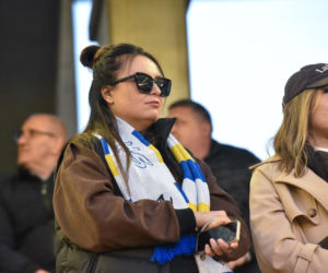 PRES Grupa Dewloperska Toruń - Abramczyk Polonia Bydgoszcz, zdjęcia kibiców i zawodników z pożegnania Adriana Miedzińskiego