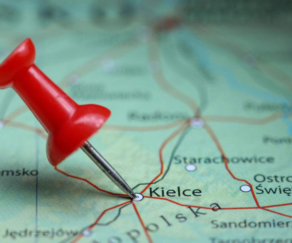 Mapa - pinezka Kielce