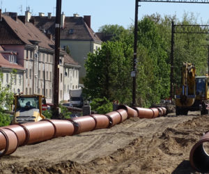 Intensywne prace na stacji Olstzyn Główny. 
