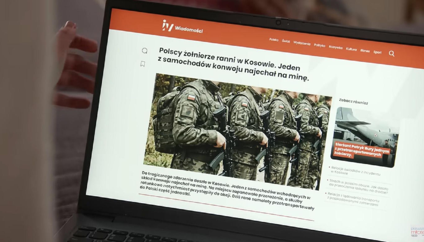 Pierwsza miłość odc. 4241 po wakacjach. Kamil Biały (Igor Paszczyk) ranny na misji w Kosowie