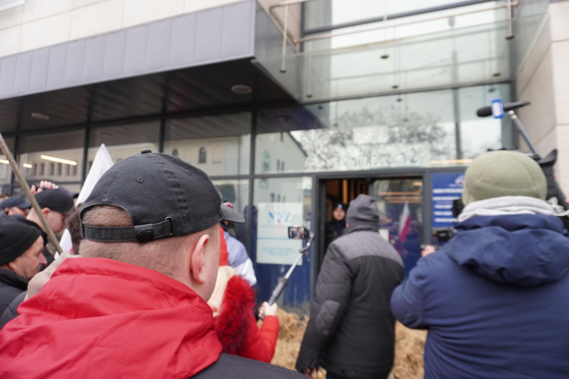Protest rolników w Białymstoku. Przemarsz ulicami miasta 4 marca