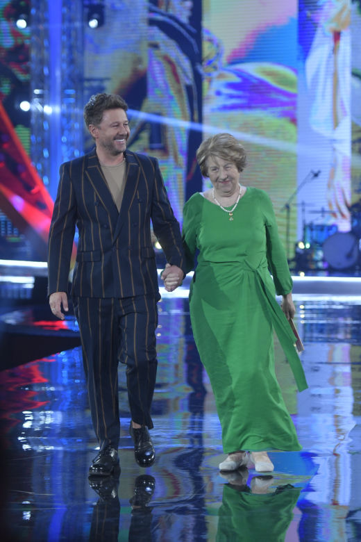 Piasek z mamą na prezentacji ramówki TVN