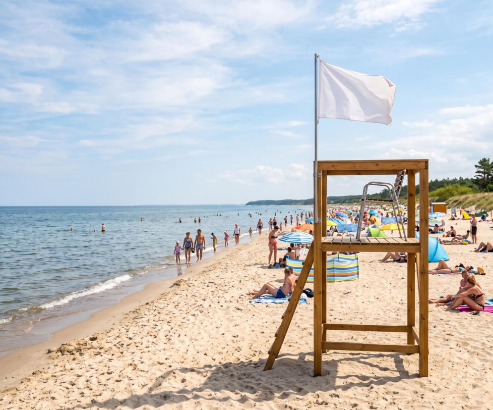 Sinice Jastrzębia Góra. Czy w Jastrzębiej Górze można się kąpać 09.08? Flaga, warunki pogodowe