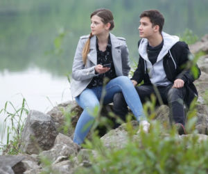 M jak miłość odc. 1452 po wakacjach 2019. Lilka (Monika Mielnicka), Mateusz (Krystian Domagała)