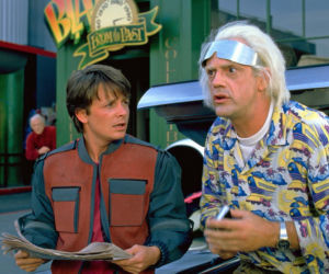 Michael J. Fox i Christopher Lloyd. Powrót do przyszłości/Back to the Future, komedia SF, USA 1985, reż. Robert Zemeckis
