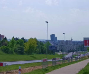 Mur między osiedlami w Szczecinie