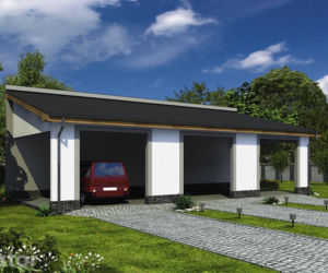 Projekt GC92a Wiata garażowa