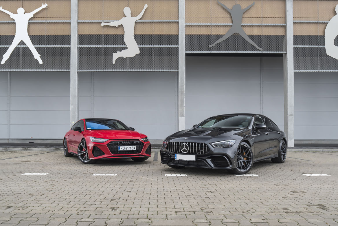 Audi RS7 Sportback 4.0 TFSI V8 vs. Mercedes-AMG GT 4-Door Coupe 63 S 4MATIC+