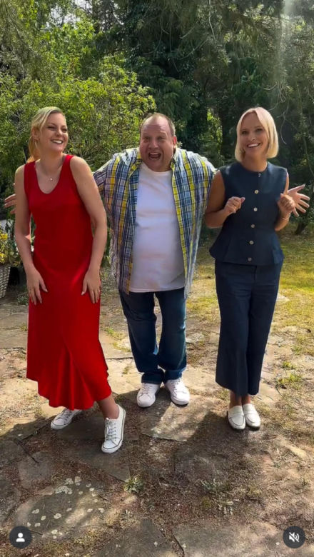 M jak miłość nowy sezon. Dorota (Iwona Rejzner),  Jagoda (Katarzyna Kołeczek), Tadeusz (Bartłomiej Nowosielski) na planie