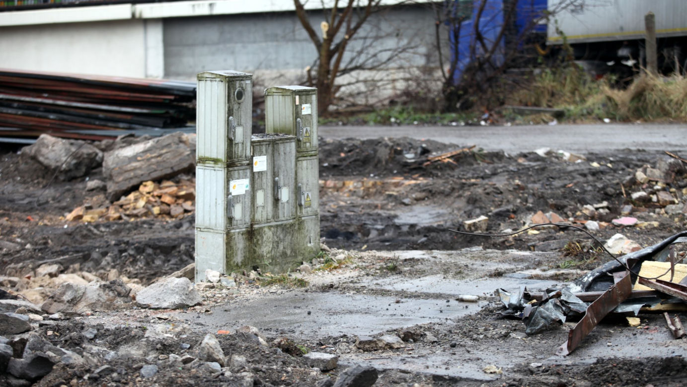 Rozbiórka budynków przy ulicy Jancarza