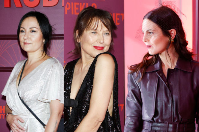 Katarzyna Herman w czarnych cekinach skradła premierę „Piekła kobiet”. Turkot postawiła na skórę, Przybysz na srebro