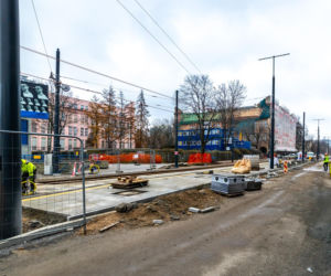 Tramwaj wzdłuż ul. Rakowieckiej w Warszawie - budowa