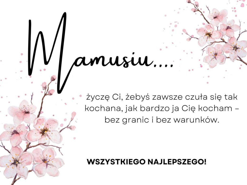 Życzenia od córki dla mamy