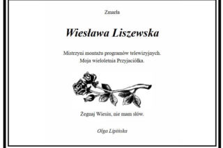 Olga Lipińska pożegnała przyjaciółkę