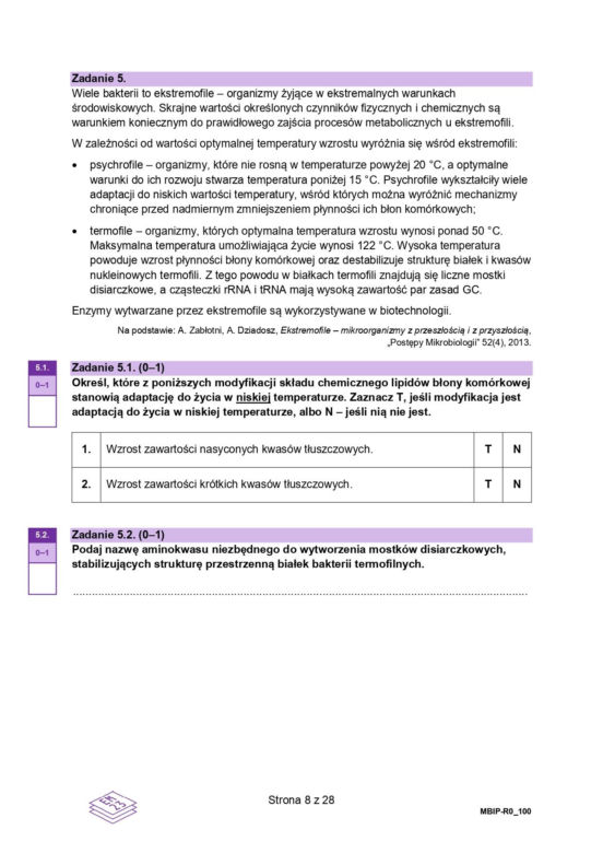 Biologia arkusze MATURA 2024 rozszerzenie FORMUŁA 2023