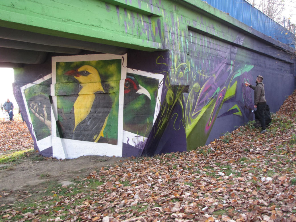 Mural w rejonie Lisiej Góry w Rzeszowie robi się coraz większy