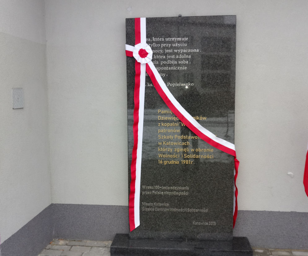 Pacyfikacja Kopalni Wujek. Osłonięto pamiątkową tablicę