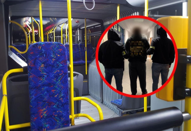 Pokłócił się z kierowcą, opluł go i wybił szybę. Awantura w autobusie zakończona zatrzymaniem!