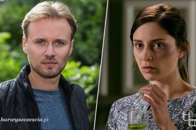 Barwy szczęścia. Weronika (Kalina Hlimi-Pawlukiewicz), Wiktor (Bartosz Fajge)