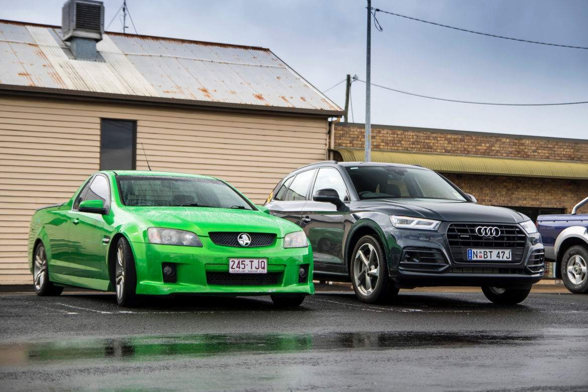 Audi Q5 i Holden Ute
