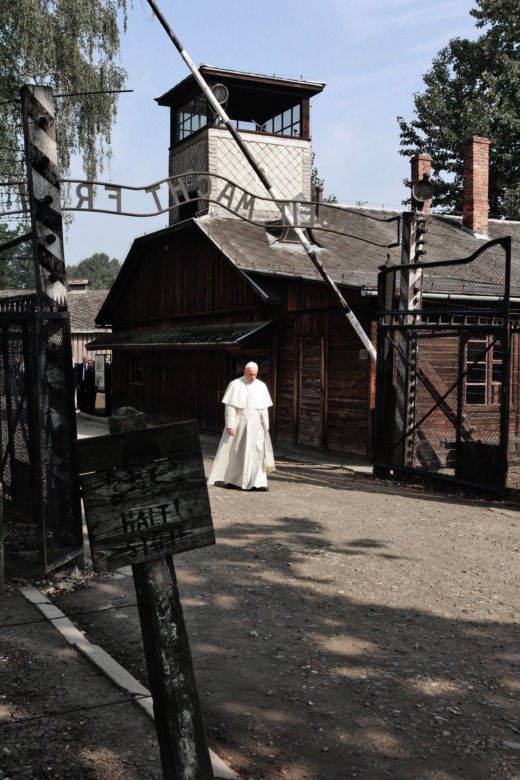 Papież Franciszek w obozie Auschwitz Birkenau