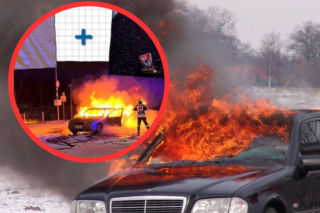 Pożar polskiego samochodu w Niemczech. Ona tankowała, on postanowił zapalić papierosa 