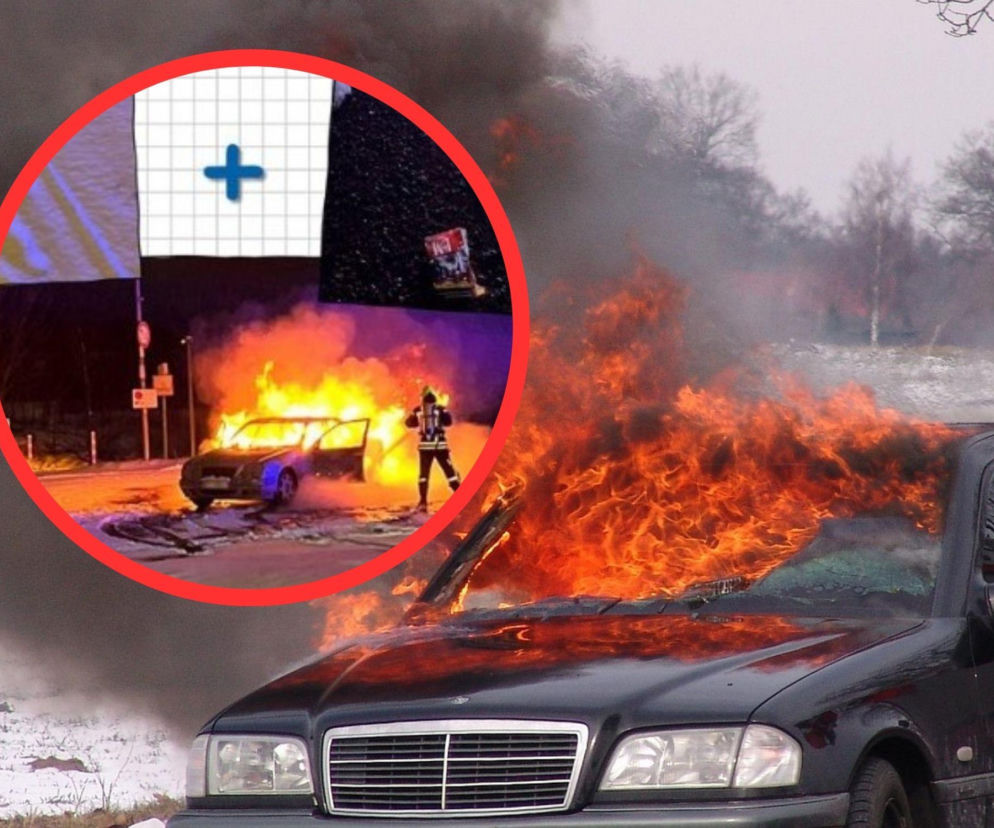 Pożar polskiego samochodu w Niemczech. Ona tankowała, on postanowił zapalić papierosa 