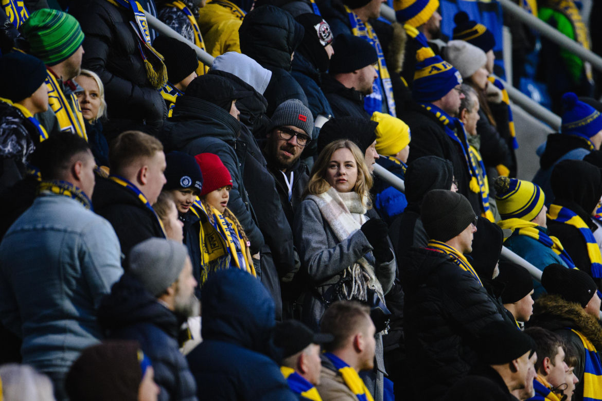 Arka Gdynia - Raków Częstochowa, zdjęcia kibiców i piłkarzy z meczu 17. kolejki PKO BP Ekstraklasy