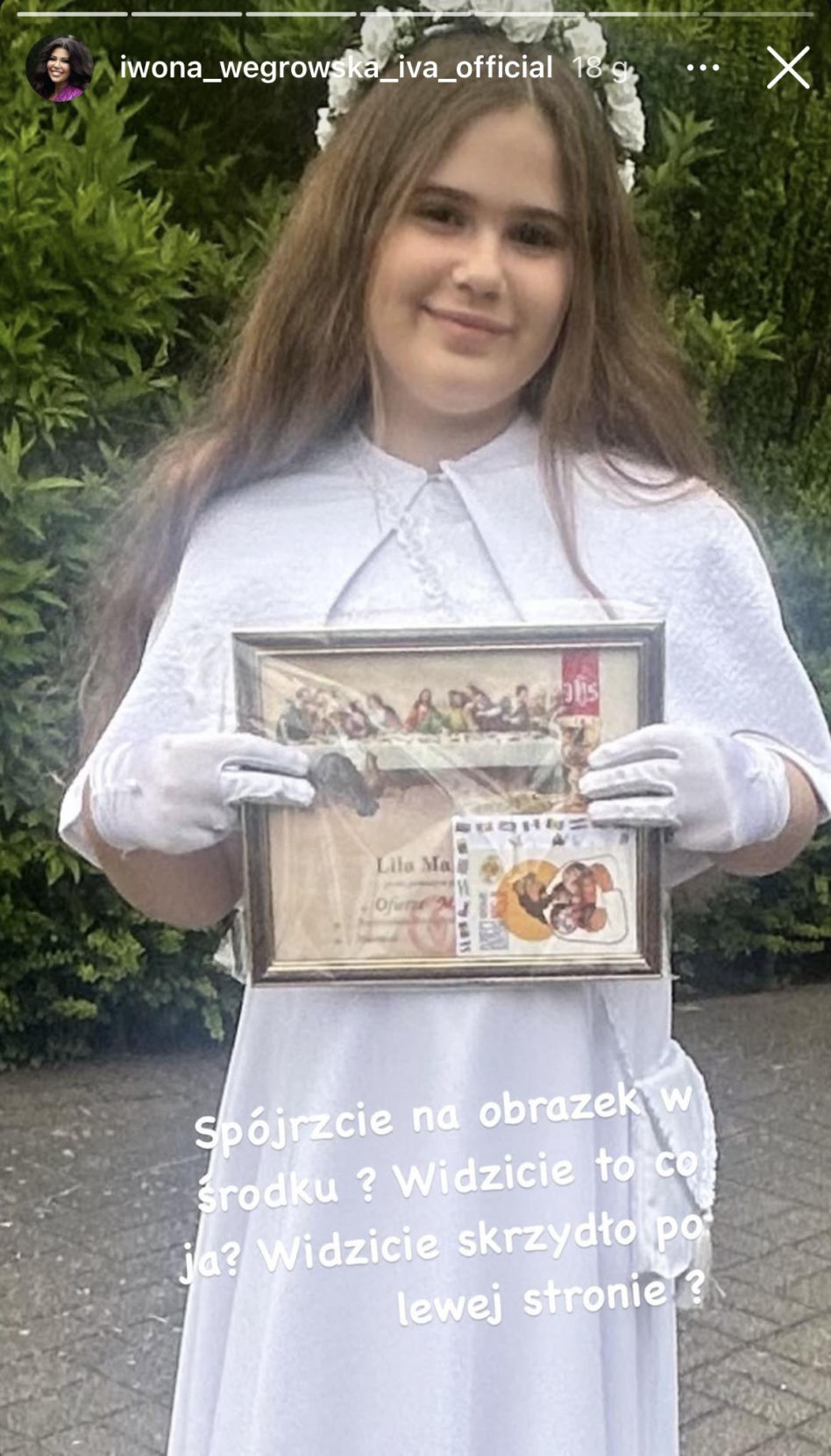 Pierwsza Komunia Święca córki Iwony Węgrowskiej 