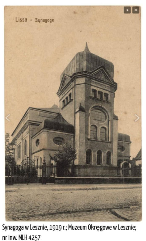 Synagoga w Lesznie na starych zdjęciach