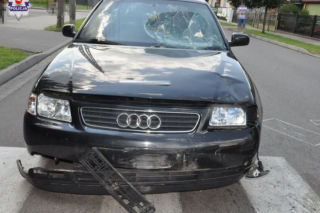 Kierujący skuterem rąbnął w Audi A3. Będzie się teraz gęsto tłumaczył przed sądem