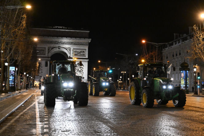 Protestyrolników w Paryżu