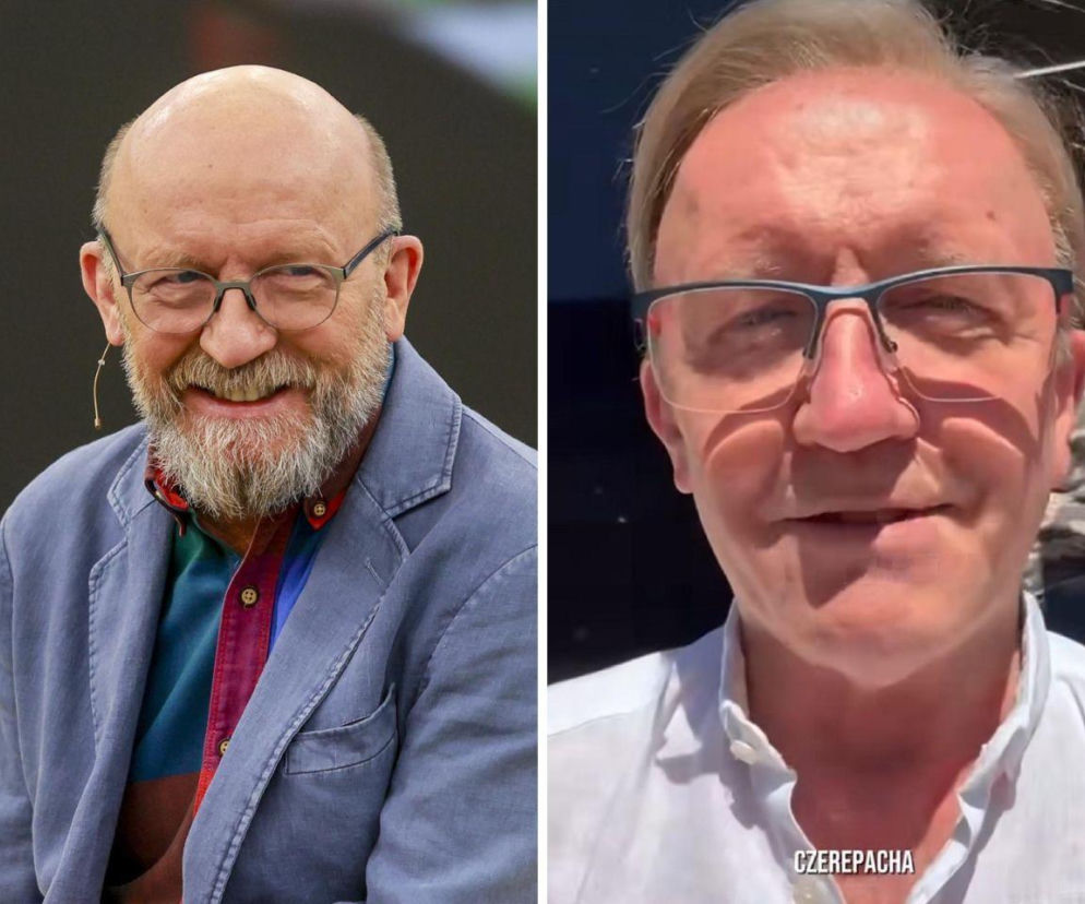 Artur Barciś z brodą oraz ogolony na gładko do roli Czerepacha. O powrocie serialu Ranczo przeczytasz na SE.
