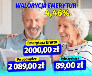 Waloryzacja emerytur 4,46%