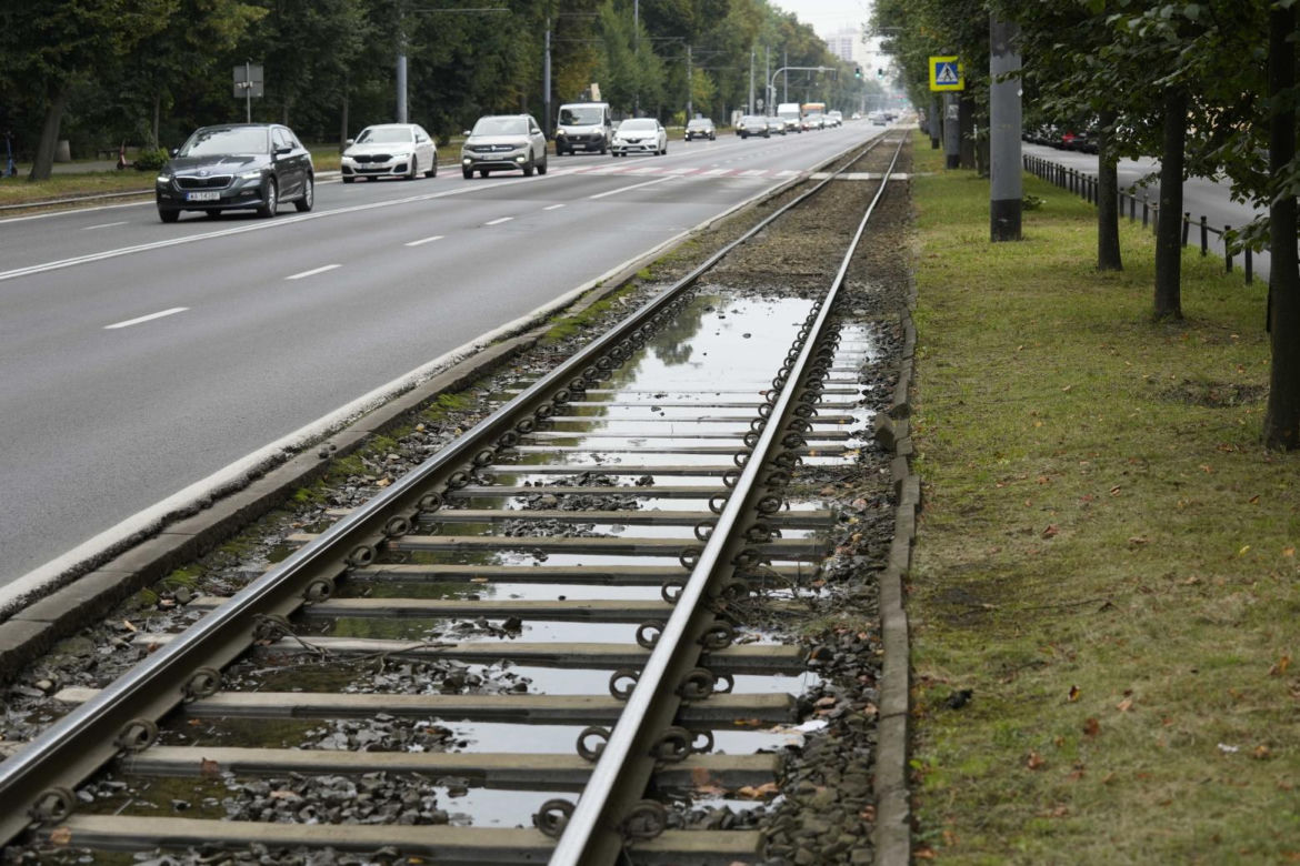 Zwężą al. Waszyngtona? Tramwajarze rozpoczęli pomiary przed remontem