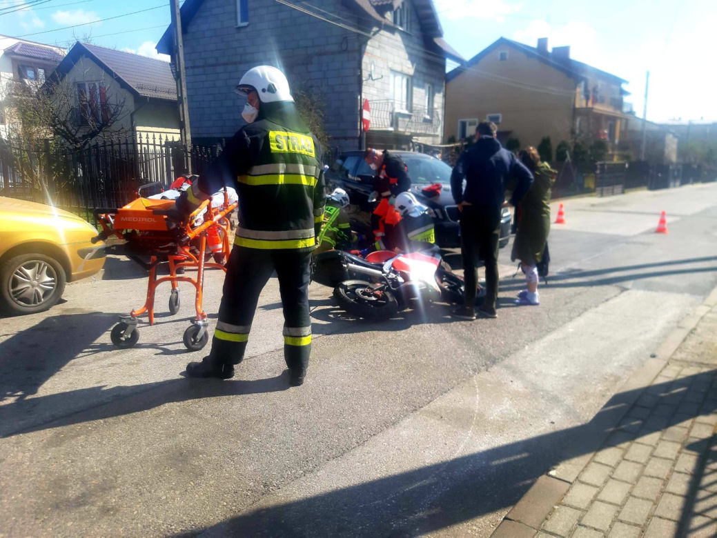 Nowe Grocholice koło Raszyna. Wypadek motocylisty