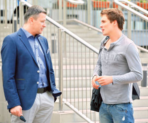 M jak MIŁOŚĆ: Grzegorz Chodakowski (Wojciech Majchrzak) i jego syn Marcin (Mikołaj Roznerski)