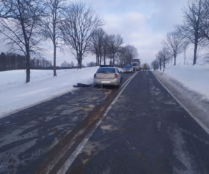 Wypadek na DK 59. Cztery osoby trafiły do szpitala. Droga była całkowicie zablokowana [FOTO]