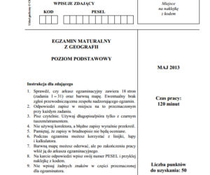 Geografia rozszerzona 2013