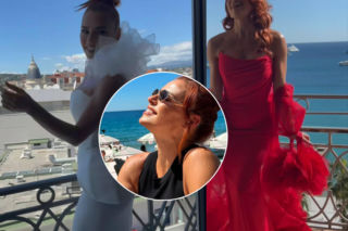 Natasza Urbańska paraduje po Cannes w barwach narodowych. Najpierw czerwień, później biel. Piękna jak zawsze?